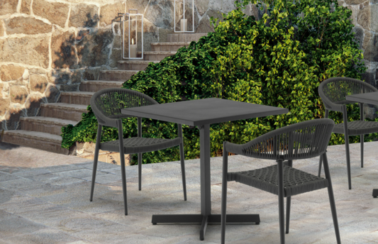 Belle Outdoor Dining Table, Grey