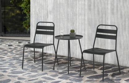 Belle Outdoor Dining Chair, Dark Grey