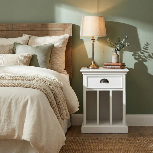 Halifax Bedside Table With Dividers