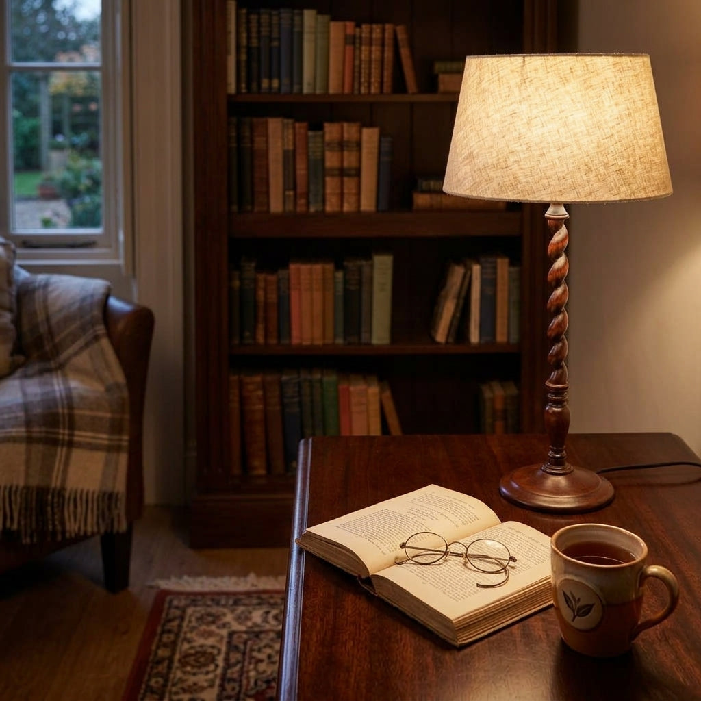 Twist Solid Wood Table Lamp