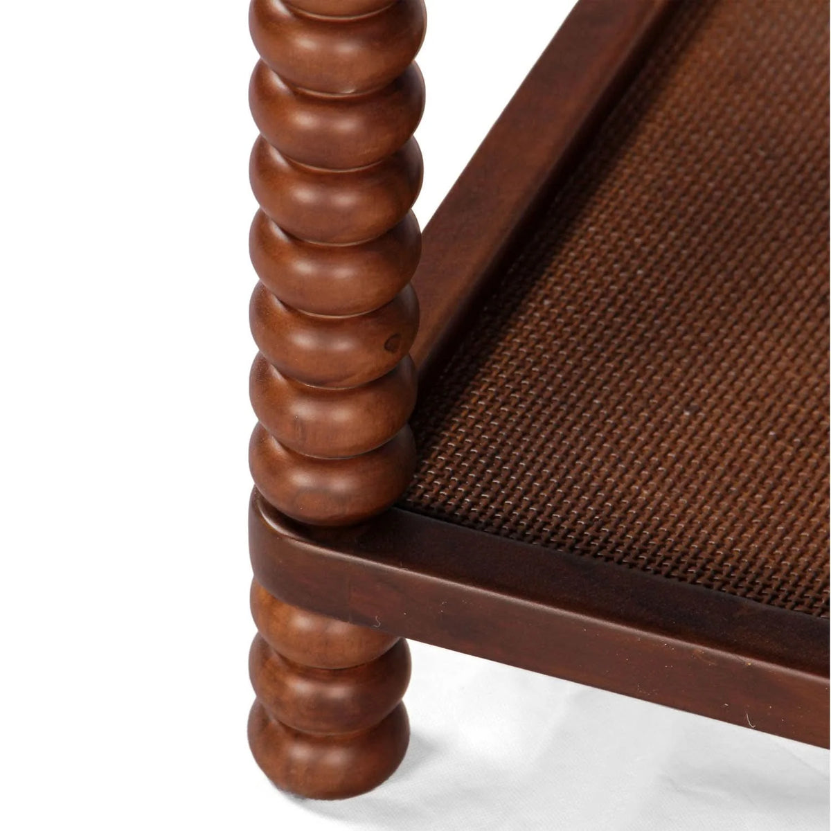 Twist Cane Solid Wood Side Table