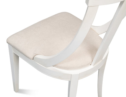 Deco Side Chair, Cortina White - Taupe