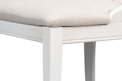Deco Side Chair, Cortina White - Taupe