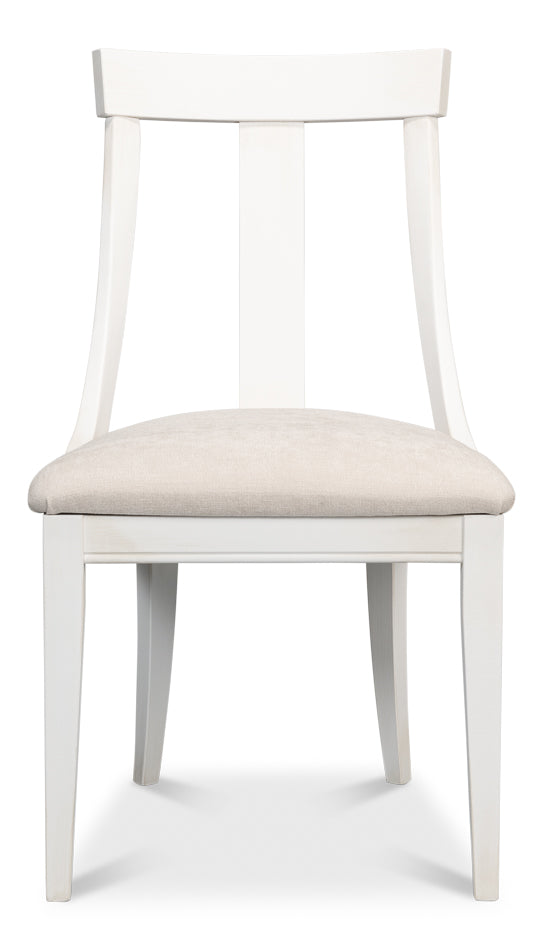 Deco Side Chair, Cortina White - Taupe