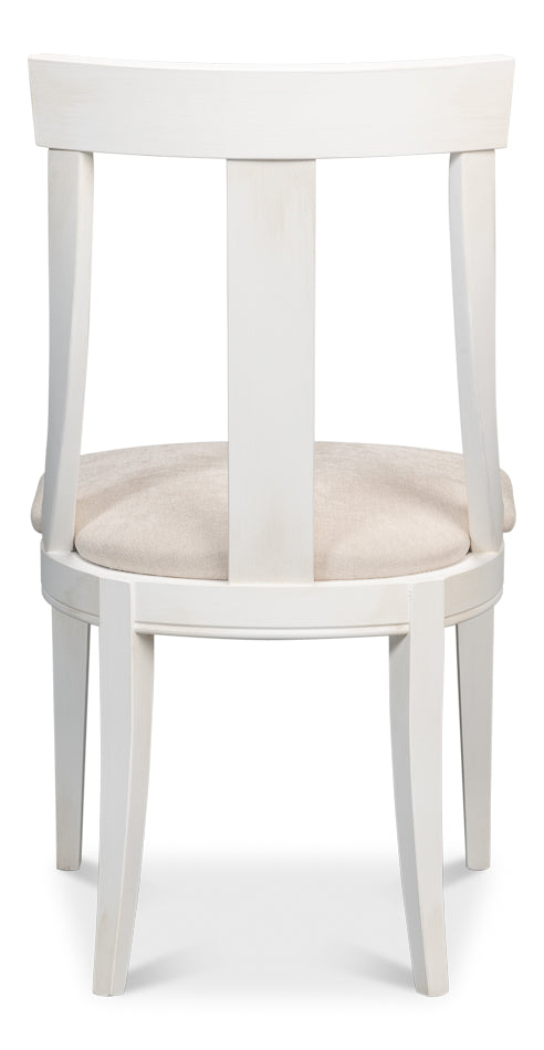 Deco Side Chair, Cortina White - Taupe