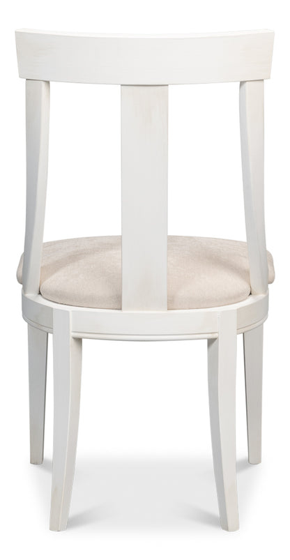 Deco Side Chair, Cortina White - Taupe