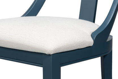 Deco Side Chair Blue and White