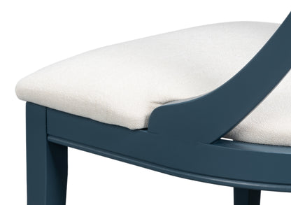 Deco Side Chair Blue and White