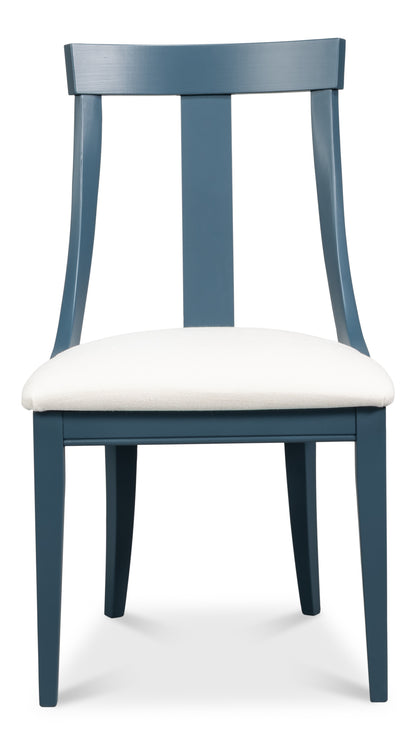 Deco Side Chair Blue and White