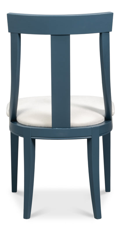 Deco Side Chair Blue and White