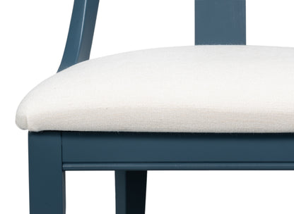 Deco Side Chair Blue and White