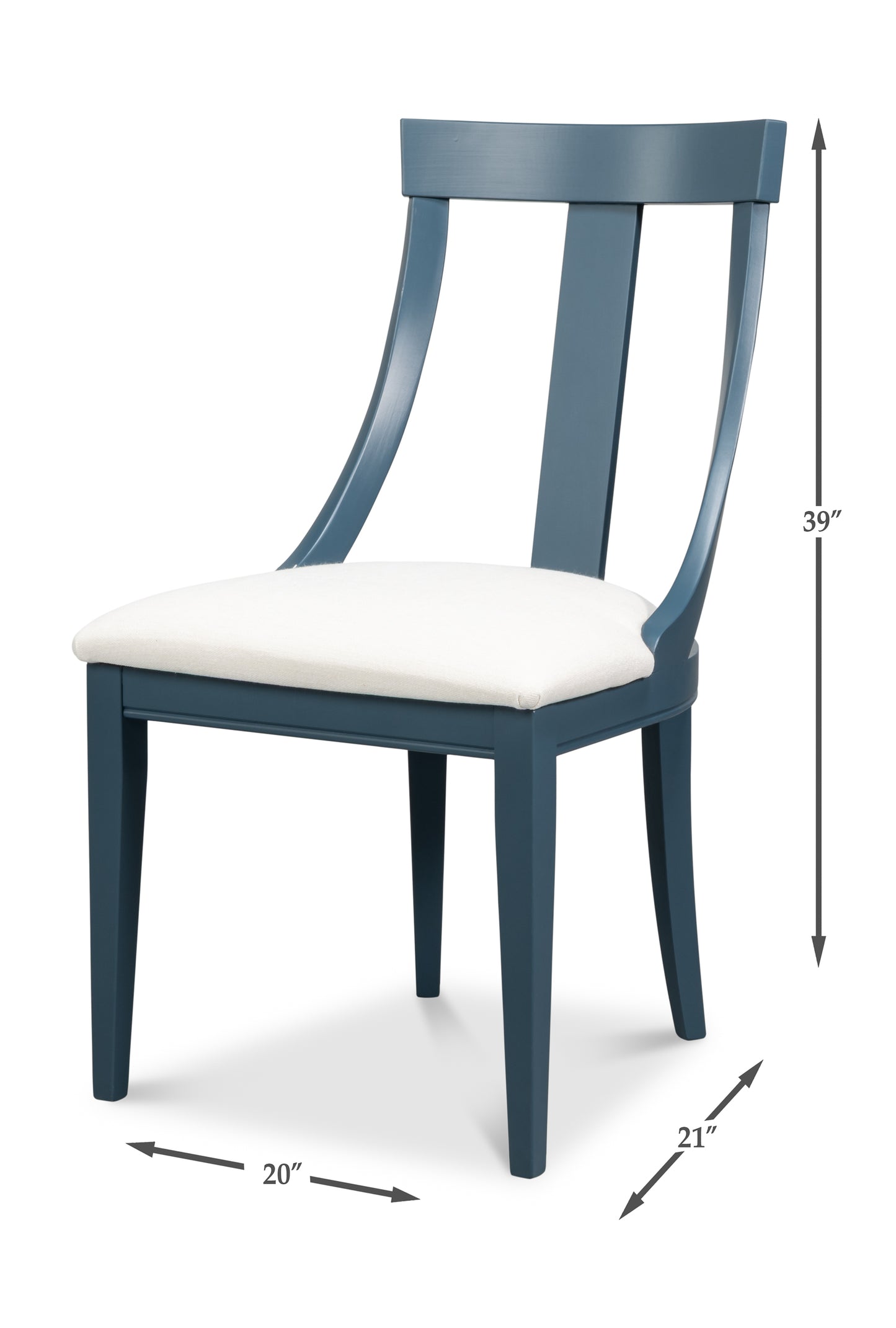 Deco Side Chair Blue and White