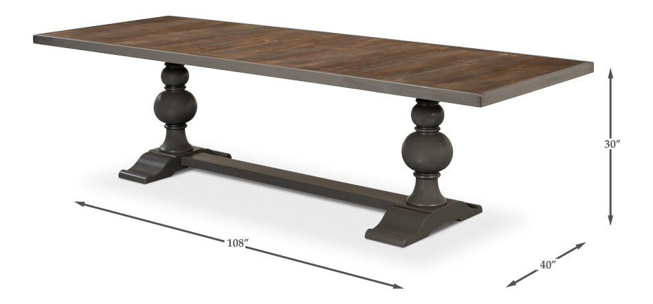 Rectangular Dining Table In Vancastle Grey