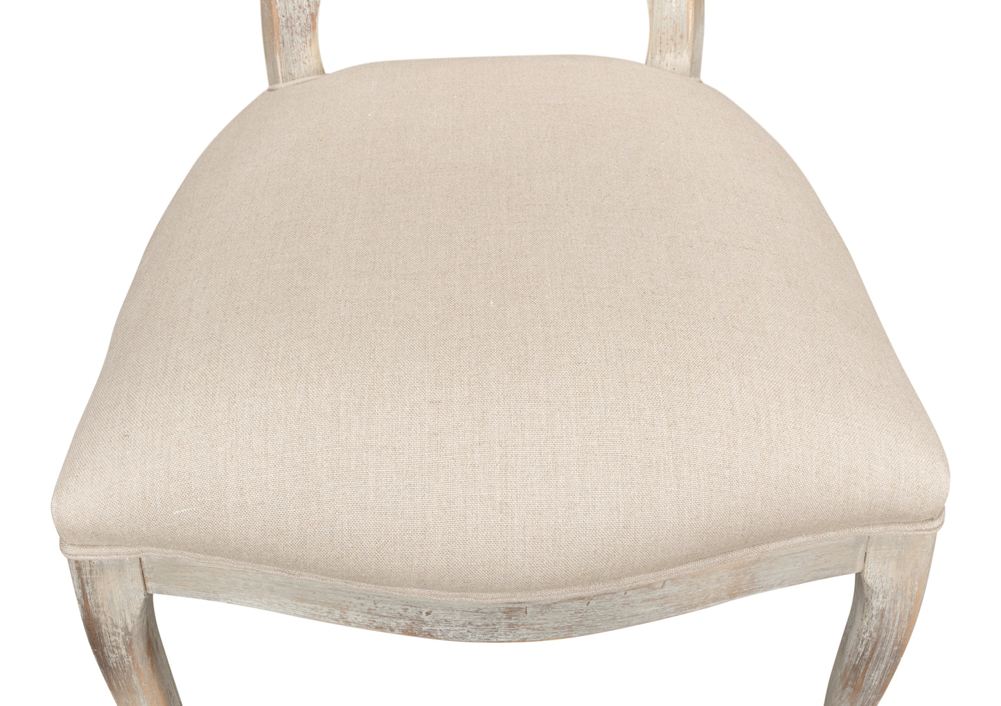 Oval Cane Back Side Chair-Grey Oak-Flax