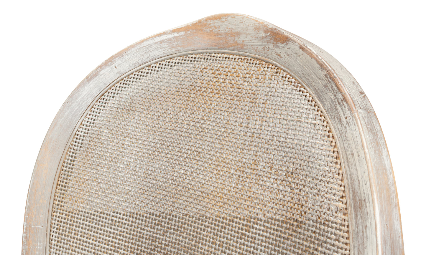 Oval Cane Back Side Chair-Grey Oak-Flax
