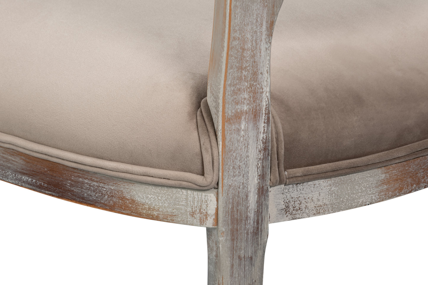 OVAL CANE BACK SIDE CHAIR-GREY OAK-GREY