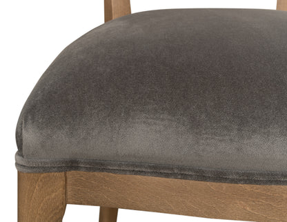 Oval Cane Back Side Chair-Driftwood-Charcoal
