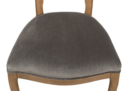 Oval Cane Back Side Chair-Driftwood-Charcoal