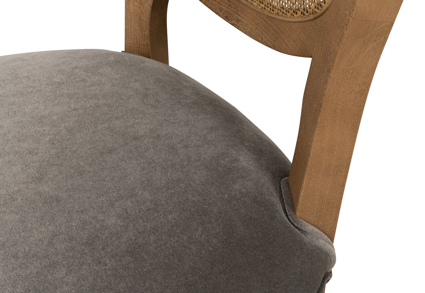 Oval Cane Back Side Chair-Driftwood-Charcoal