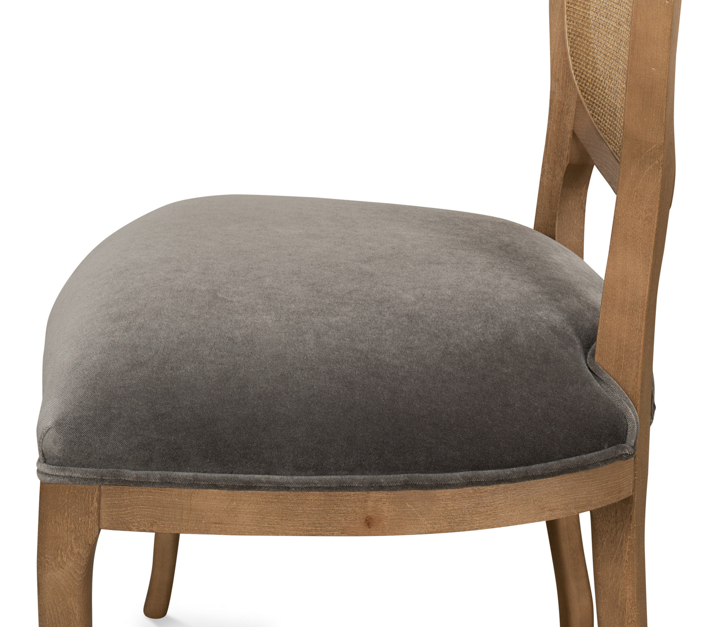 Oval Cane Back Side Chair-Driftwood-Charcoal