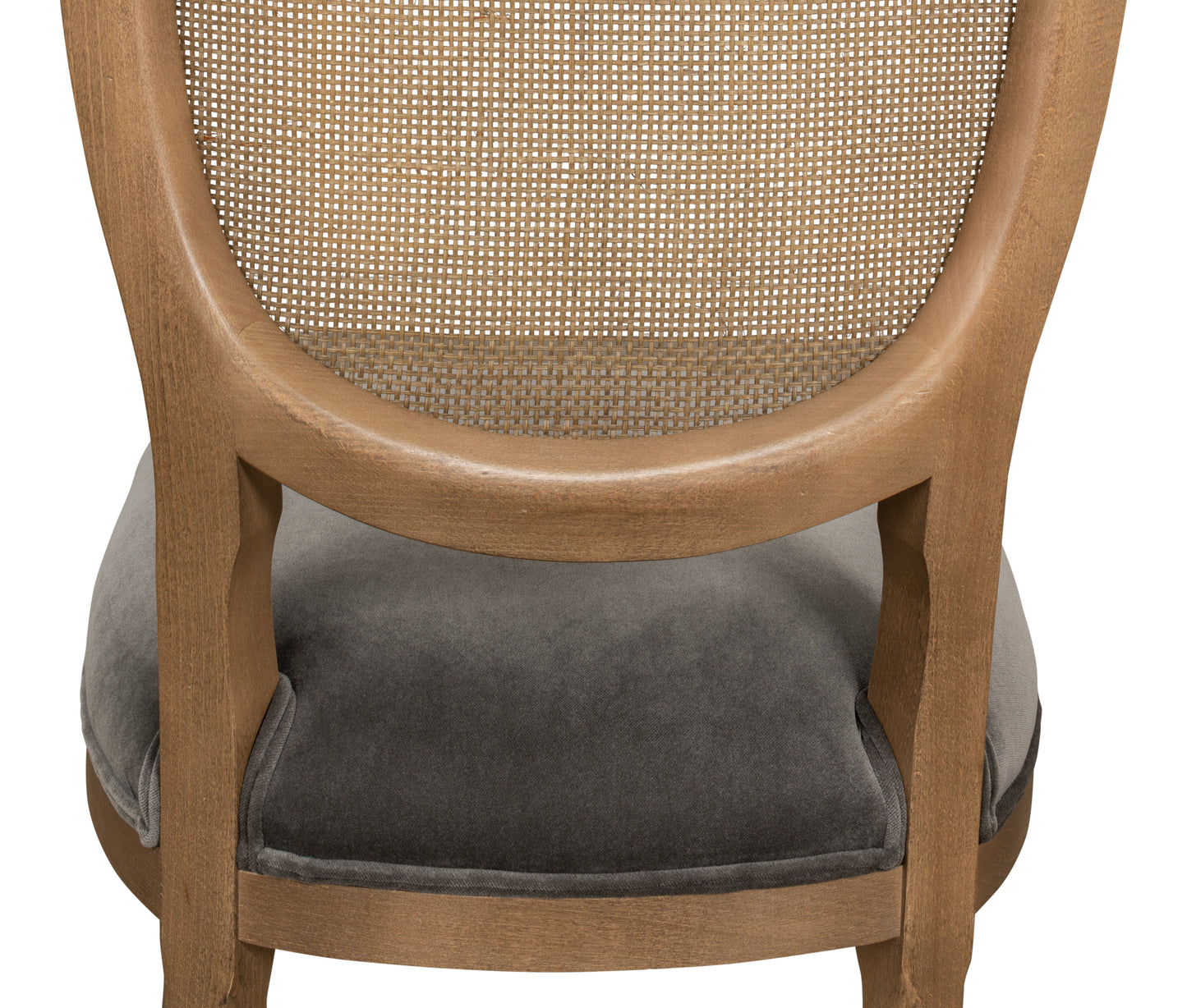 Oval Cane Back Side Chair-Driftwood-Charcoal