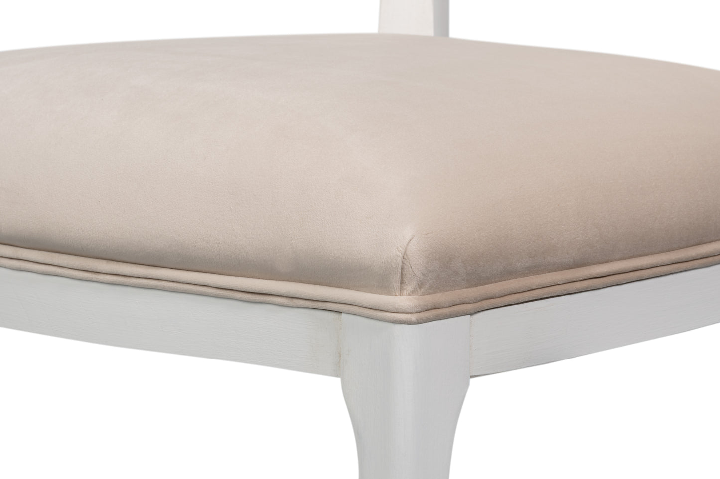 Oval Cane Back Side Chair-Cortina White