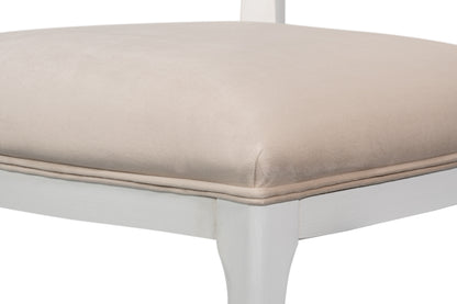 Oval Cane Back Side Chair-Cortina White