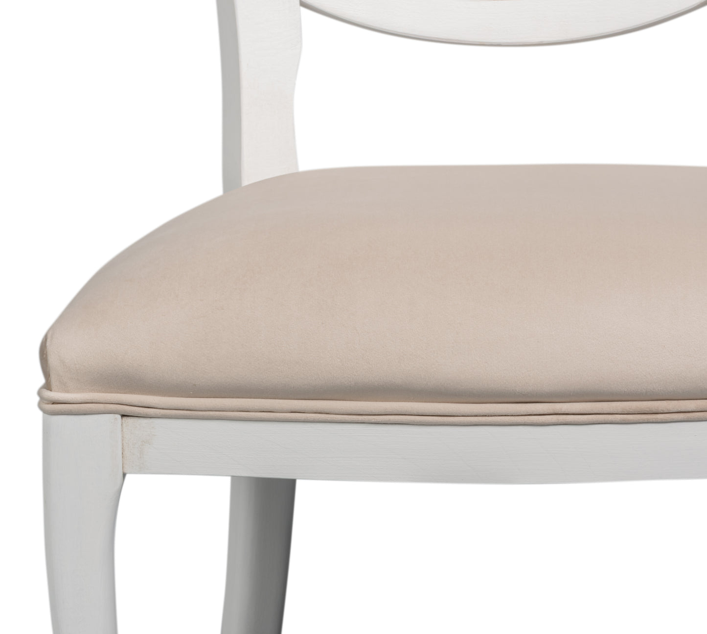 Oval Cane Back Side Chair-Cortina White