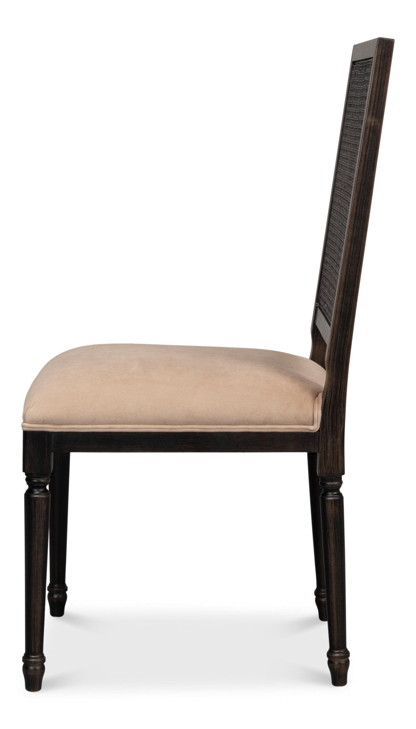 Cane Back Side Chair, Nero, Toffee