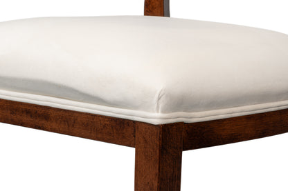 GOCCIA SIDE CHAIR, WALNUT,TAUPE VELVET