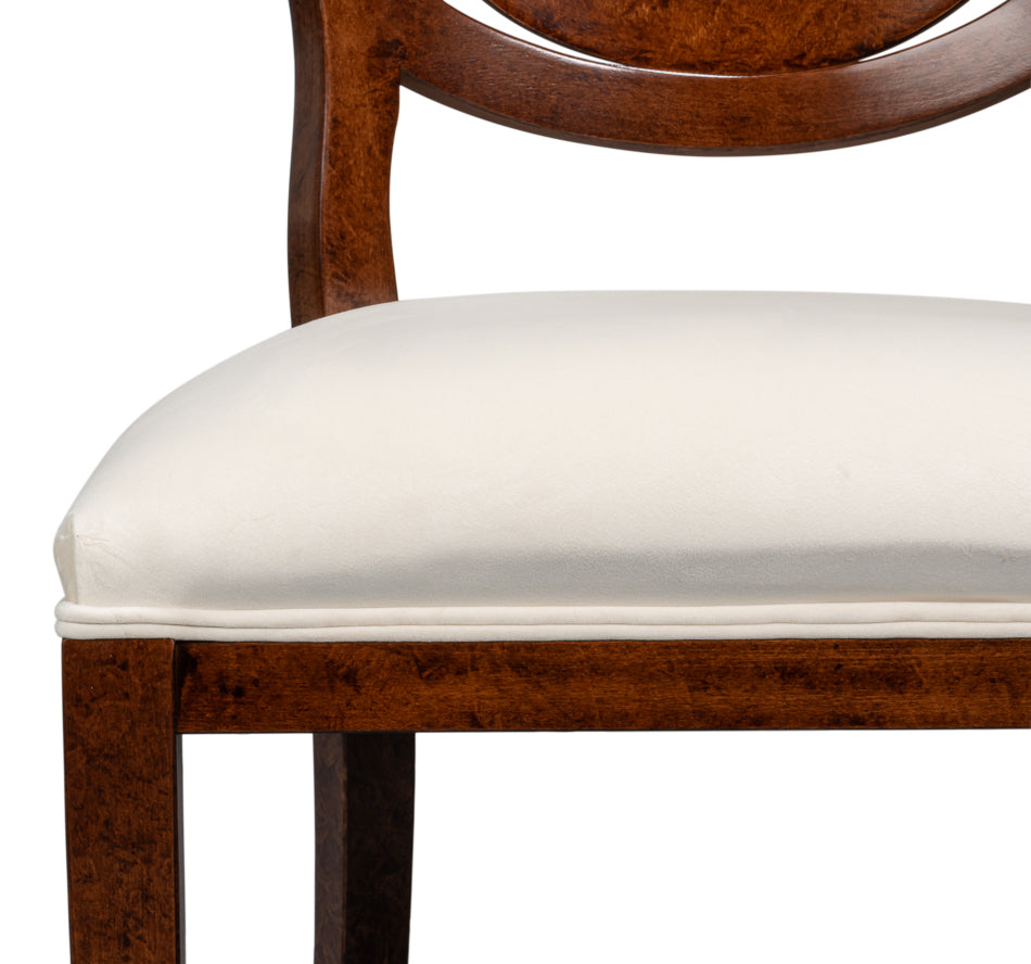 GOCCIA SIDE CHAIR, WALNUT,TAUPE VELVET