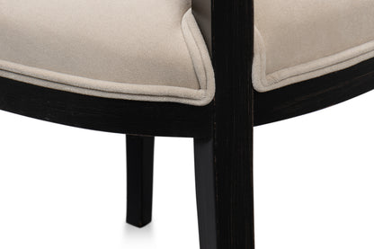 Goccia Side Chair Nero Banks Organza