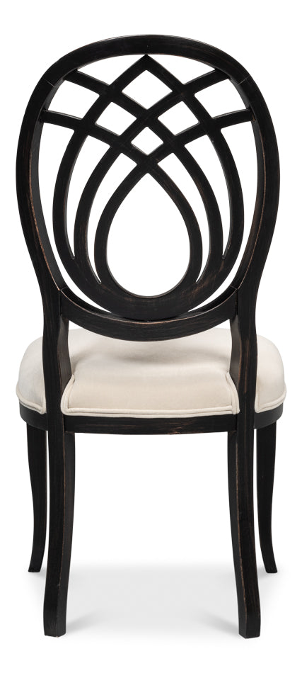 Goccia Side Chair Nero Banks Organza