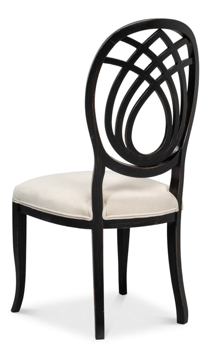 Goccia Side Chair Nero Banks Organza