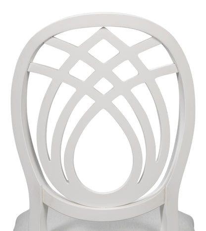 Goccia Side Chair Cortina White Crema