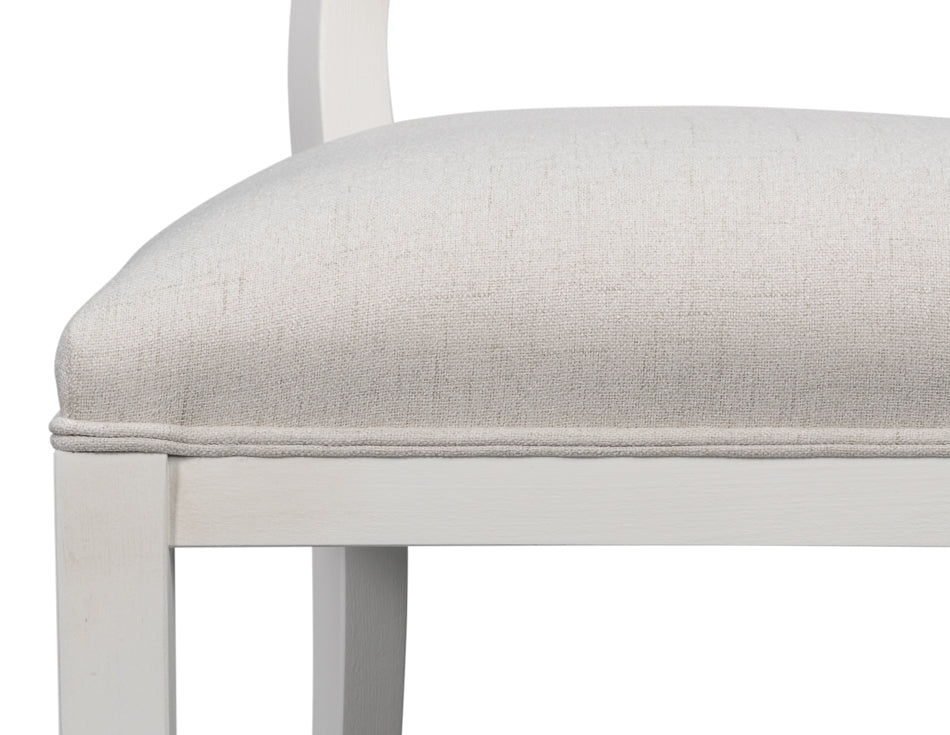 Goccia Side Chair Cortina White Crema