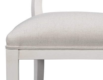 Goccia Side Chair Cortina White Crema