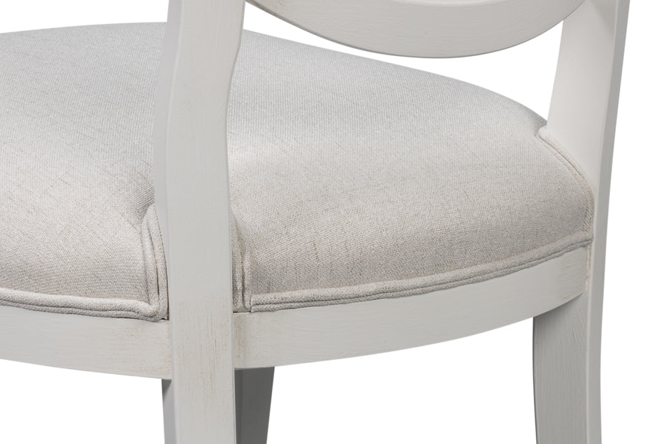 Goccia Side Chair Cortina White Crema