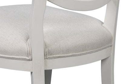 Goccia Side Chair Cortina White Crema