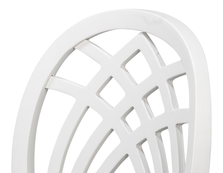 Goccia Side Chair Cortina White Crema