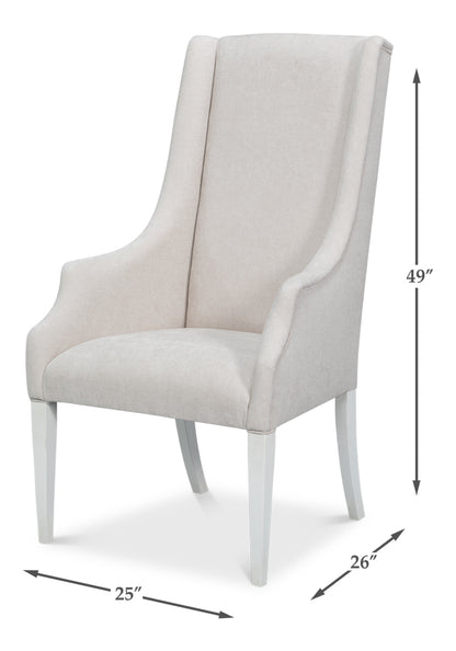 Captains Chair Cortina White Taupe