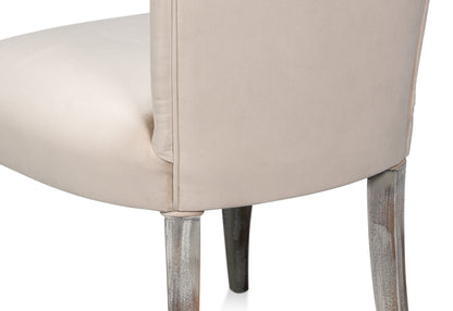 Side Chair Grey Oak Taupe Velvet