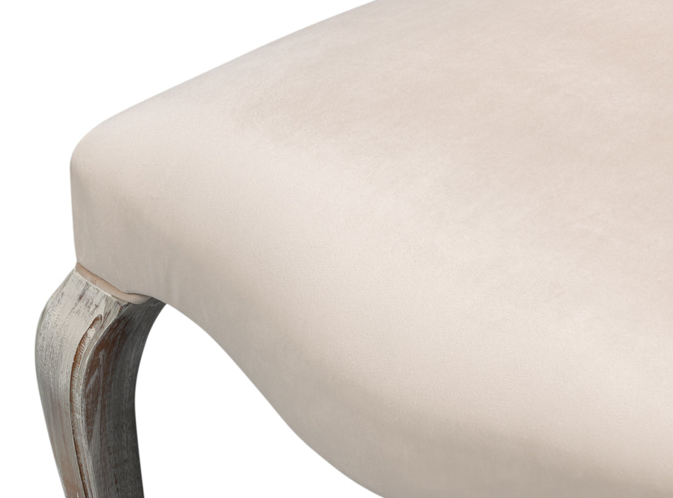 Side Chair Grey Oak Taupe Velvet