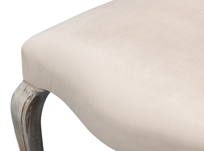 Side Chair Grey Oak Taupe Velvet