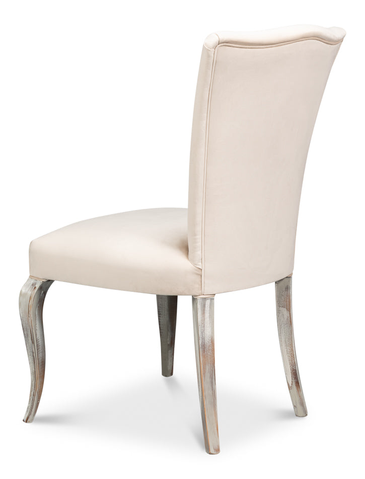 Side Chair Grey Oak Taupe Velvet