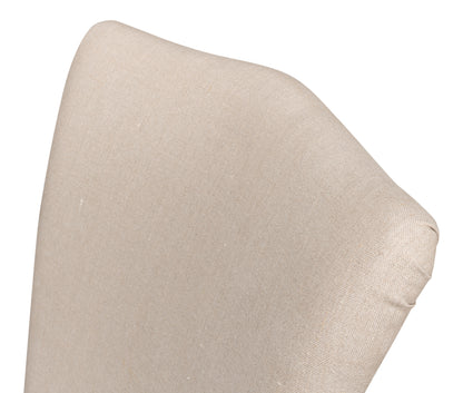 SIDE CHAIR  CORTINA WHITE W/ LINEN FLAX