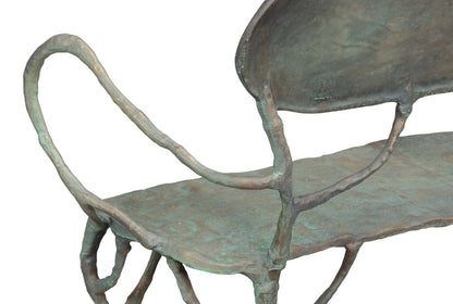 Verdigris Metal Bench