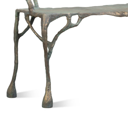 Verdigris Metal Bench