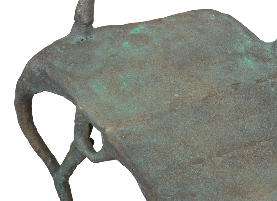 Verdigris Metal Bench
