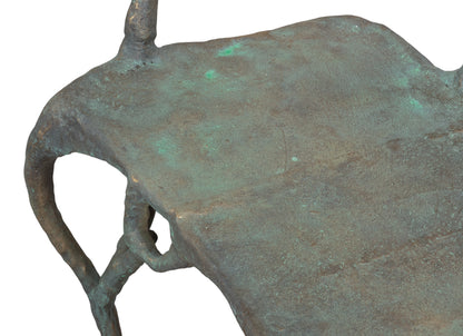 Verdigris Metal Bench